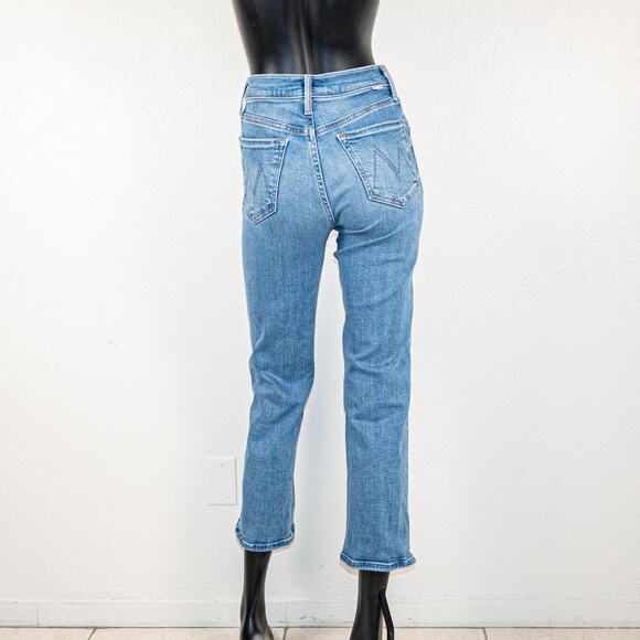 MOTHER denim LIL' The Rambler zip Flood Jeans Out of the Blue Petite 25 - Picture 5 of 14